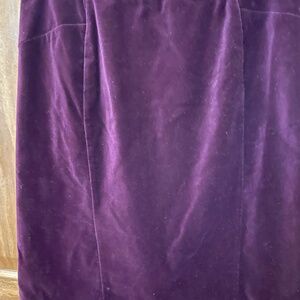 Ann Taylor plum velvet skirt 6P